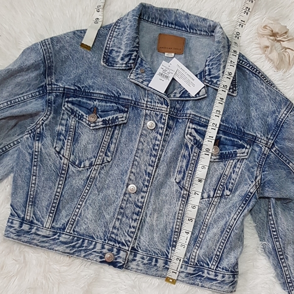 🦋 VINTAGE ACID WASH DENIM OVERSIZE AE JACKET - Picture 5 of 8